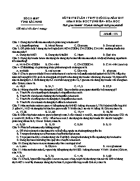 Đề thi thử Trung học phổ thông Quốc gia lần 1 môn Hóa học năm 2017 - Mã đề 132 - Sở GD & ĐT Bắc Ninh (Có đáp án)